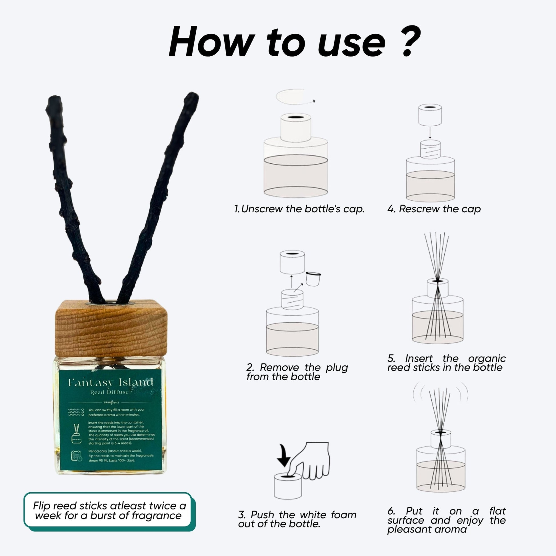 Reed Diffuser | Fantasy Island Twin Flames India