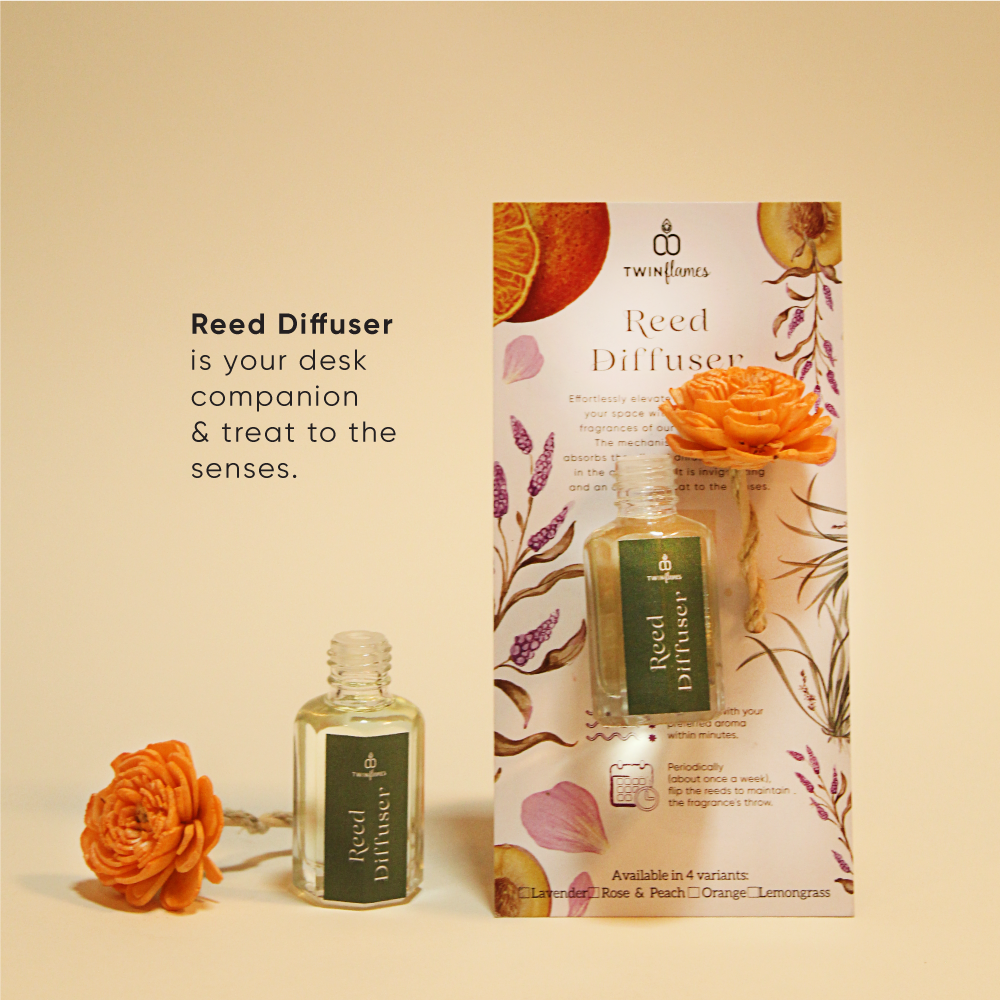 Mini Reed Diffuser | Assorted- Set of 4 Twin Flames India