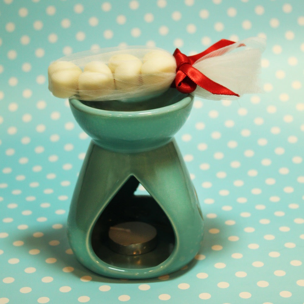 Tea-light Big Blue Ceramic Diffuser Twin Flames India