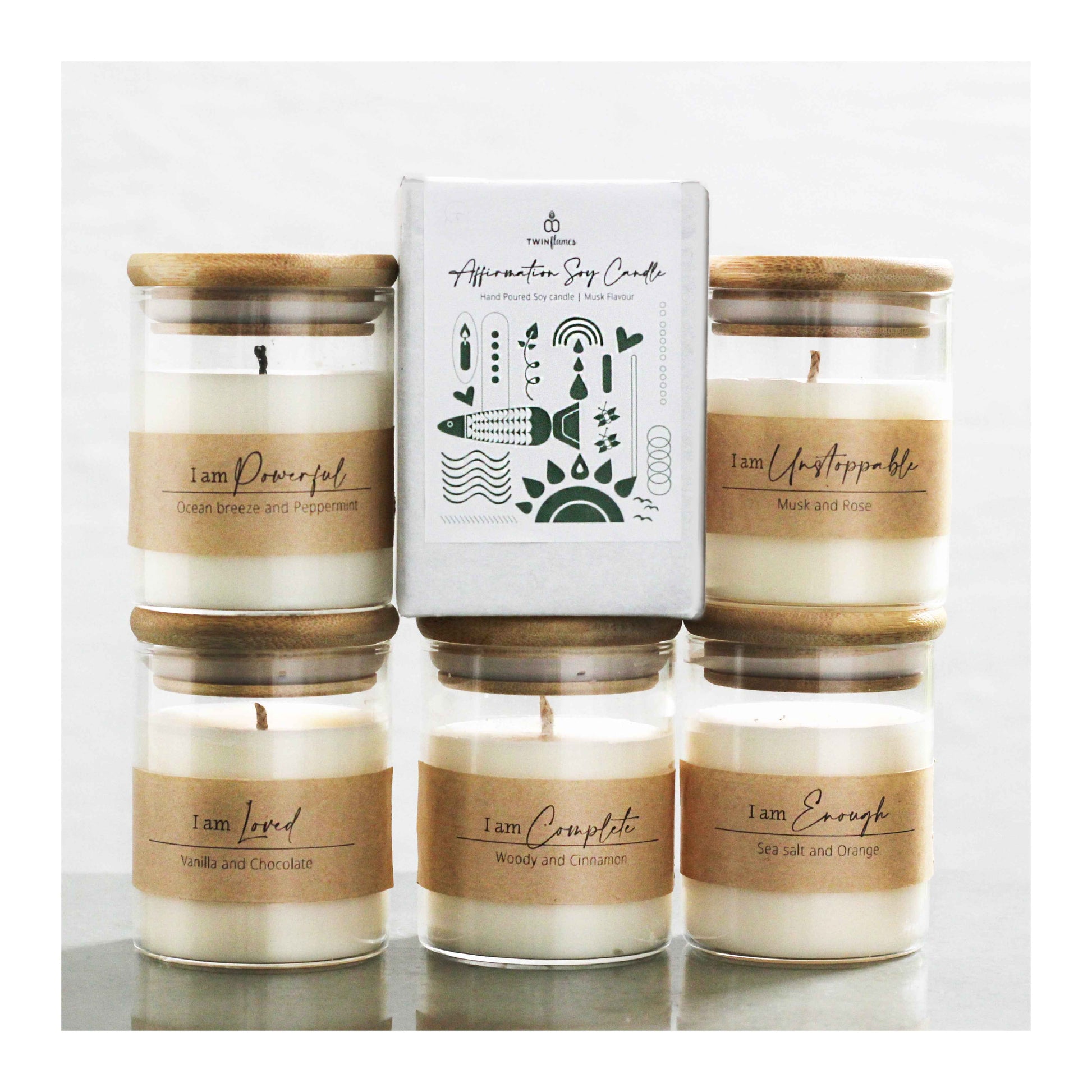 Affirmation Candle: I AM POWERFUL | Soy Candle