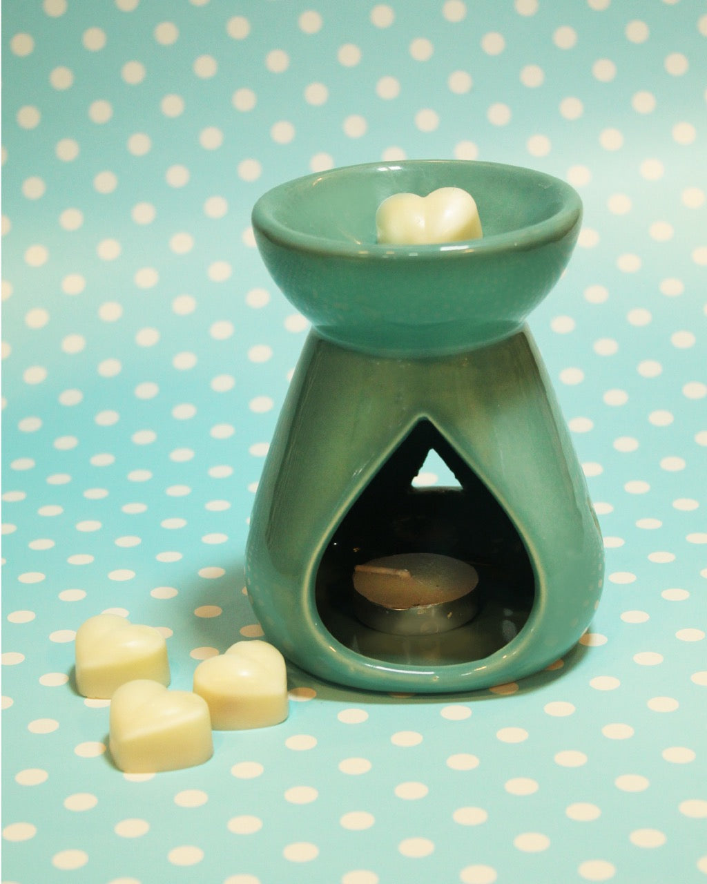 Tea-light Big Blue Ceramic Diffuser Twin Flames India