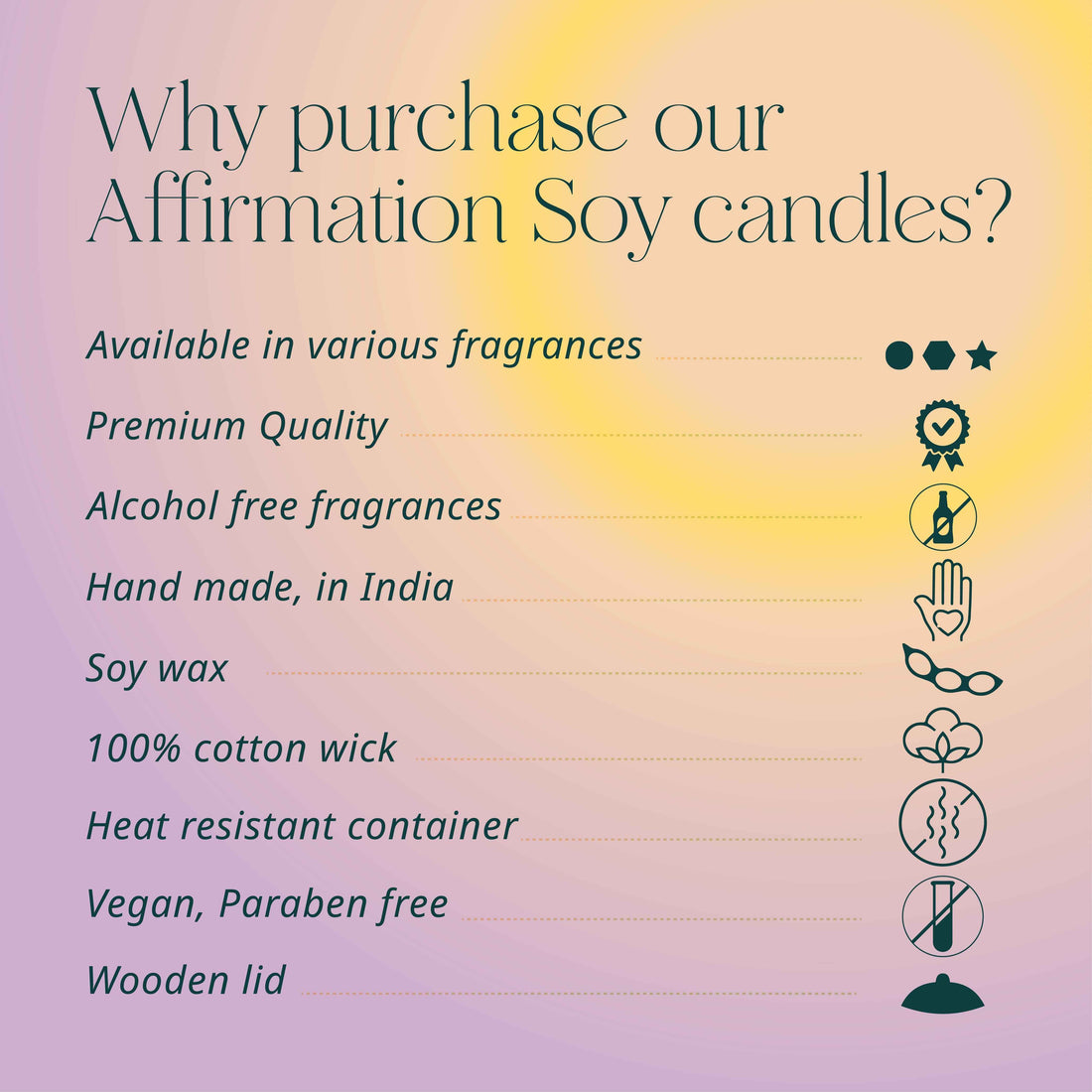 Affirmation Candle: I AM POWERFUL | Soy Candle