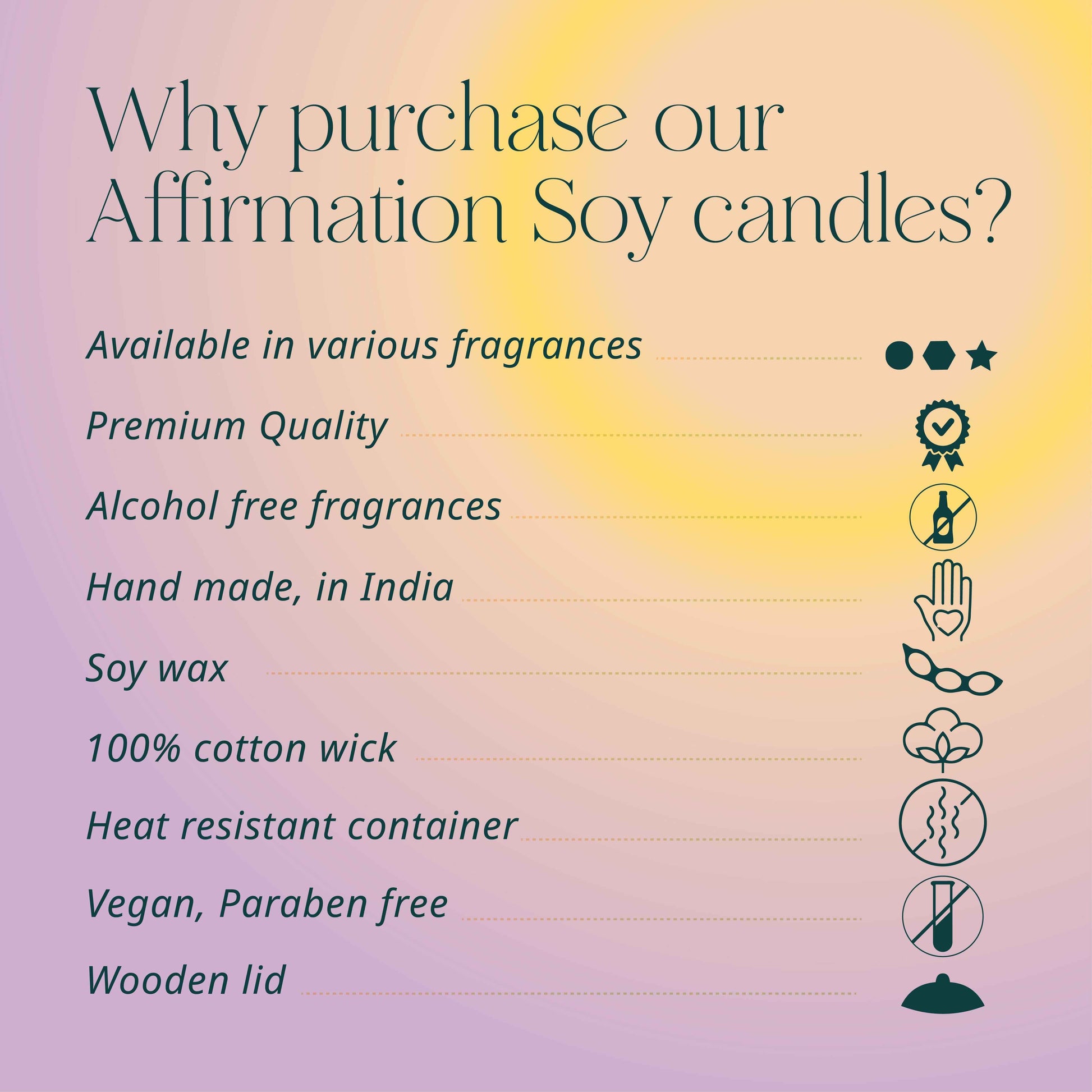Affirmation Candle: I AM POWERFUL | Soy Candle