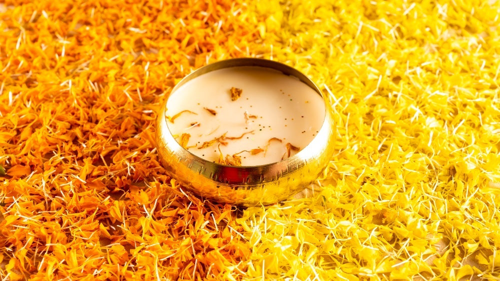 Round Textured Urli Candle Twin Flames India