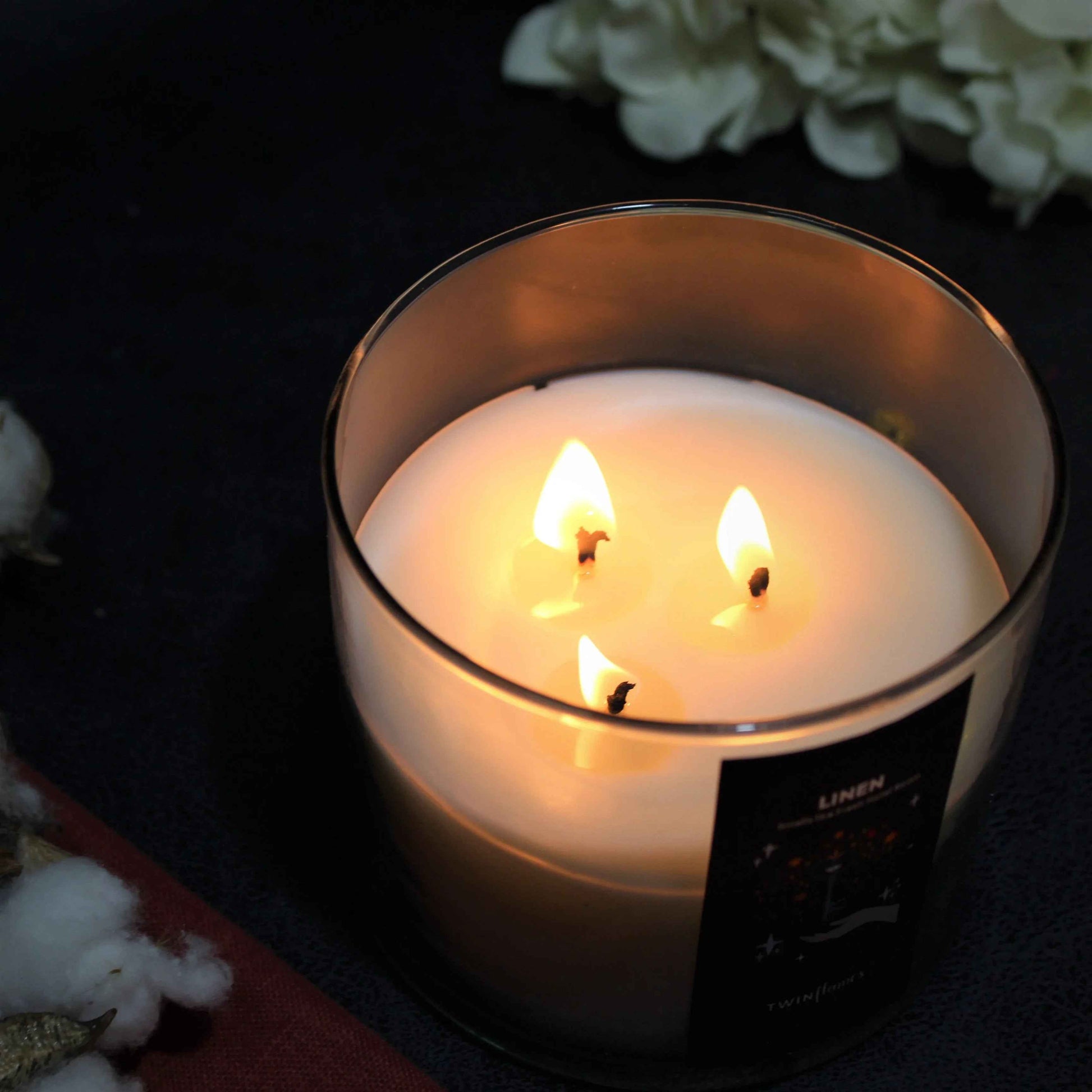 Linen 3-Wick Soy Candle | Casa Collection