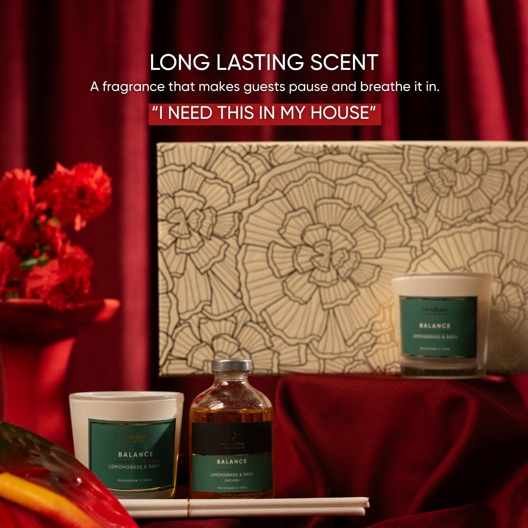 Nivara Gift Box: Lemongrass & Basil (Balance)