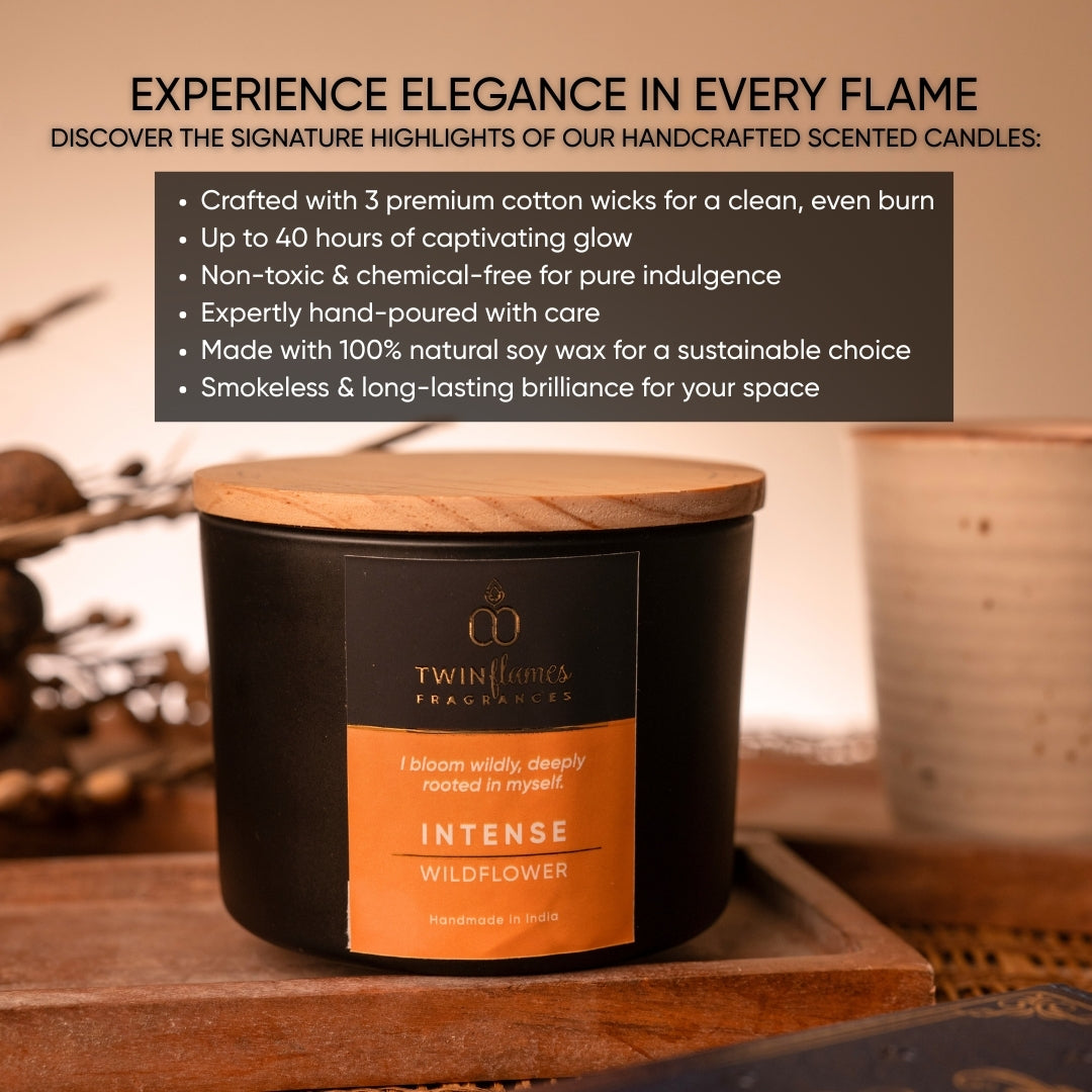 Intense – Wildflower Scented Affirmation Candle