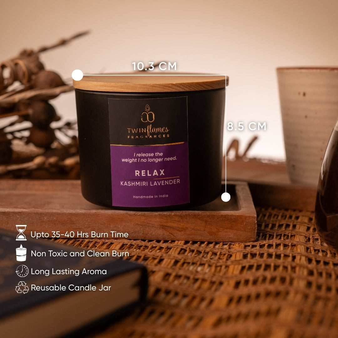 Relax – Kashmiri Lavender Affirmation Candle