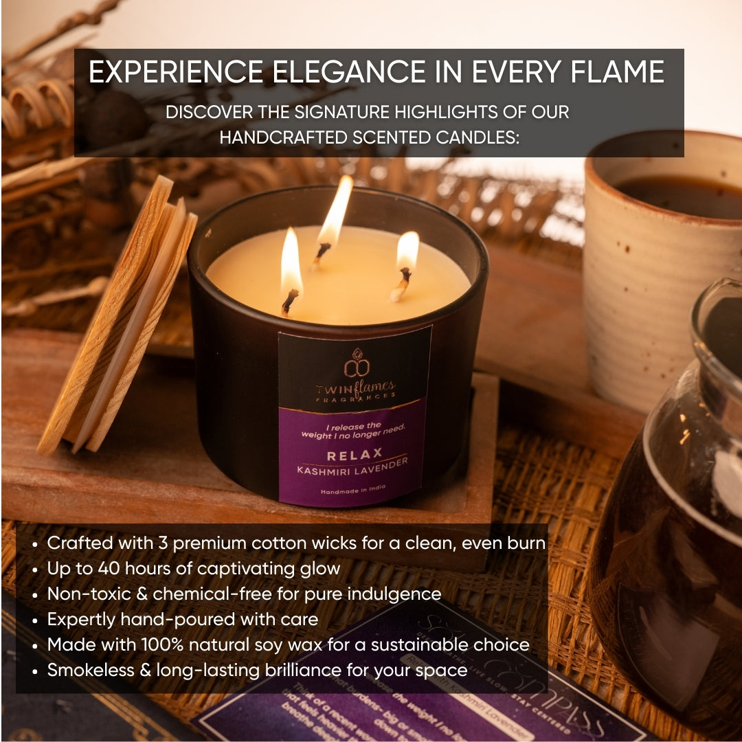 Relax – Kashmiri Lavender Affirmation Candle