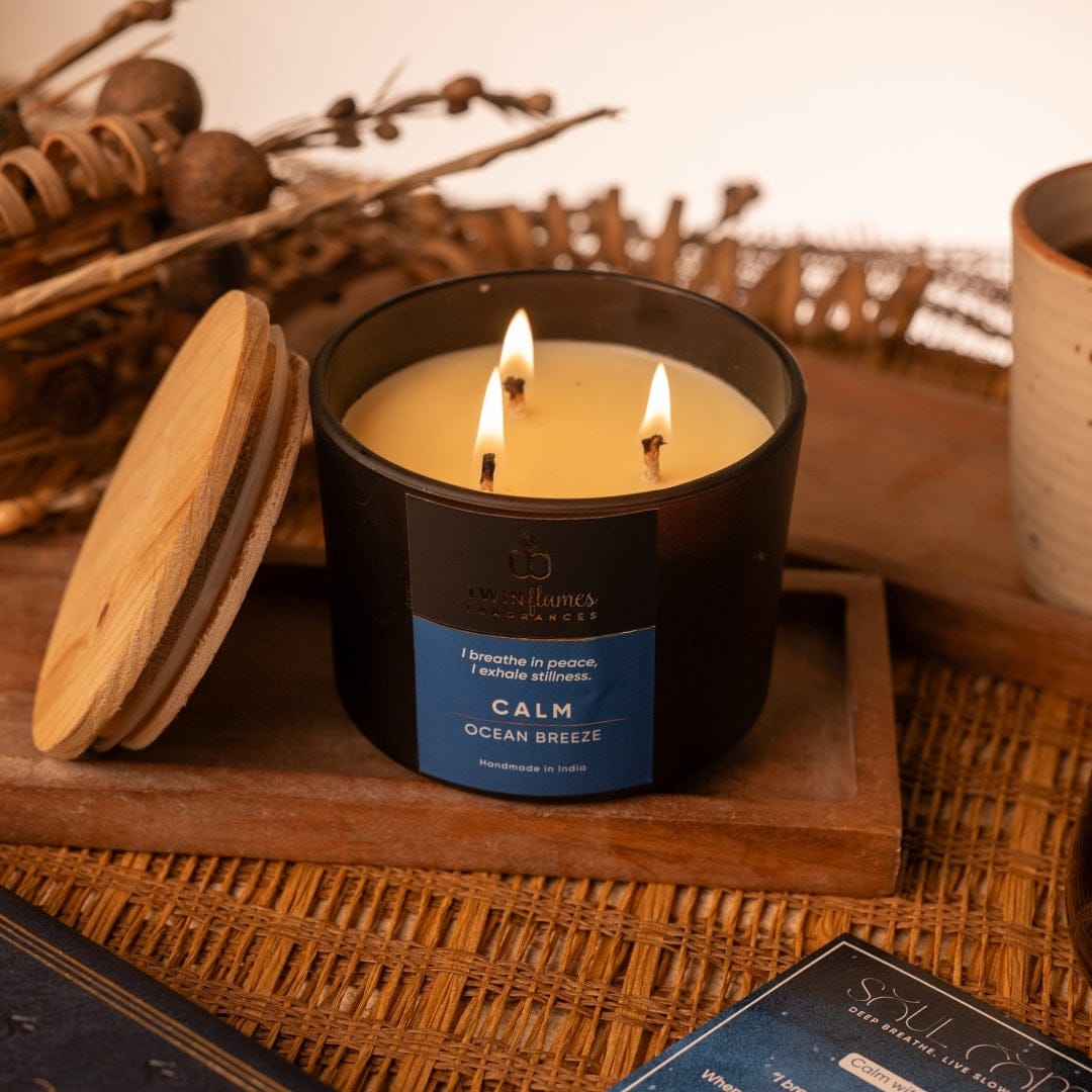 Calm – Ocean Breeze Scented Affirmation Candle