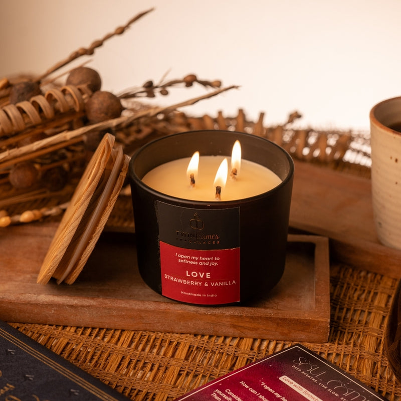 Love – Strawberry & Vanilla Scented Affirmation Candle