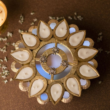 11 Pcs Diya Platter Set