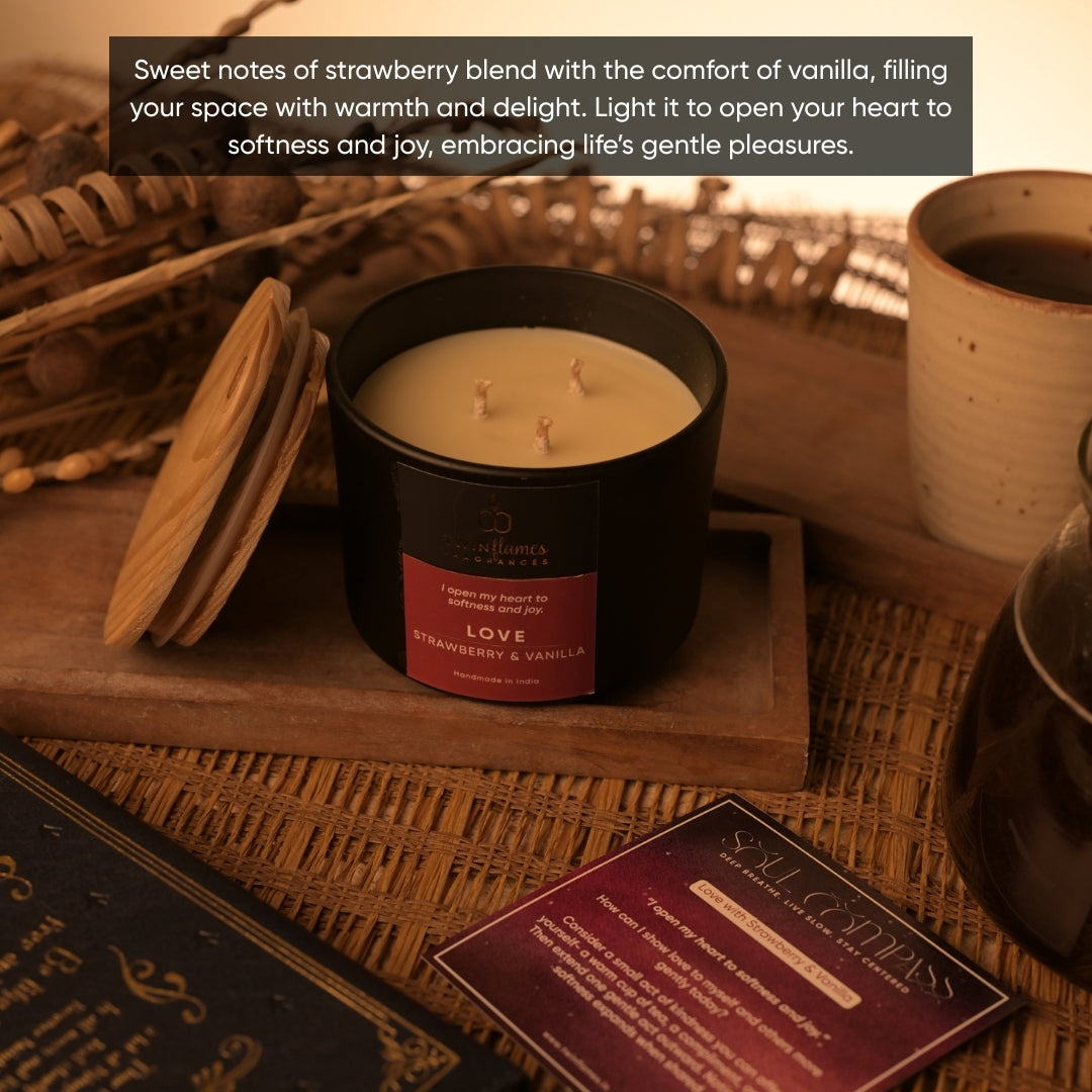 Love – Strawberry & Vanilla Scented Affirmation Candle