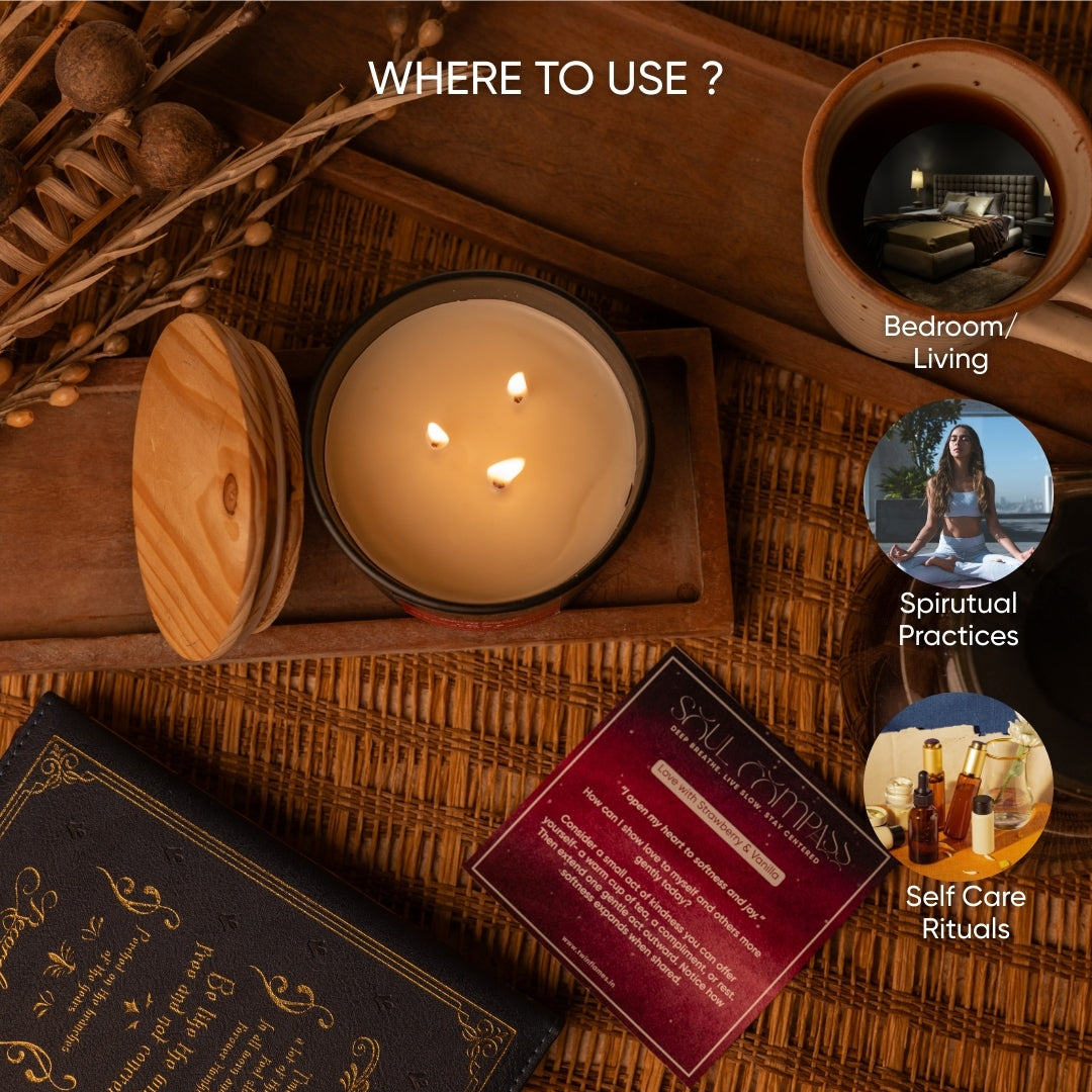 Love – Strawberry & Vanilla Scented Affirmation Candle