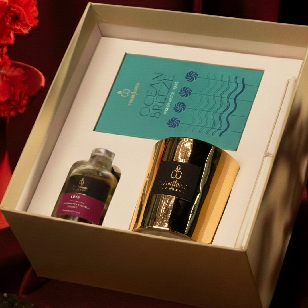 Sacred Love Box – Candle, Fragrance Bar & Mini Reed Diffuser