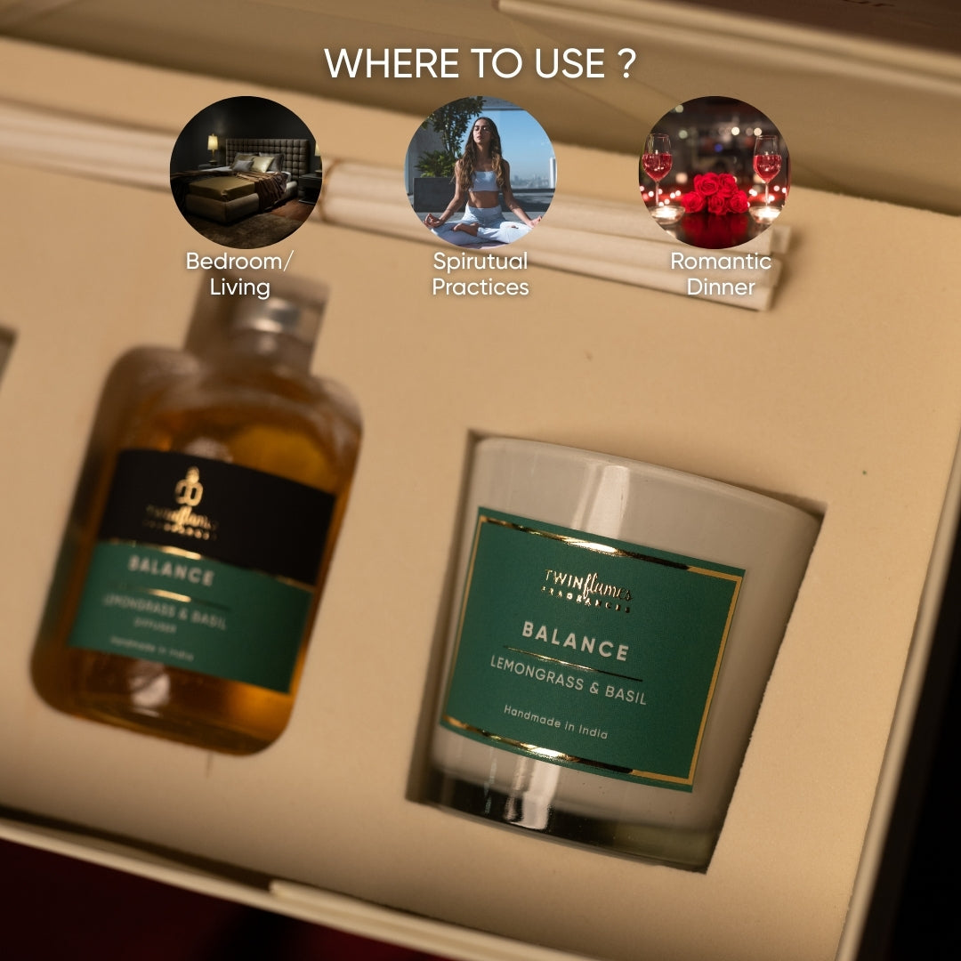 Nivara Gift Box: Lemongrass & Basil (Balance)