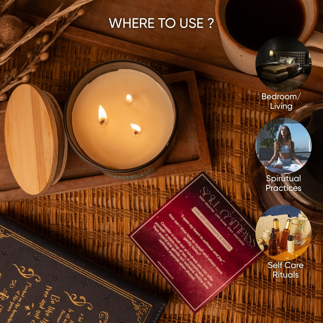 Balance – Lemongrass & Basil Scented Affirmation Candle