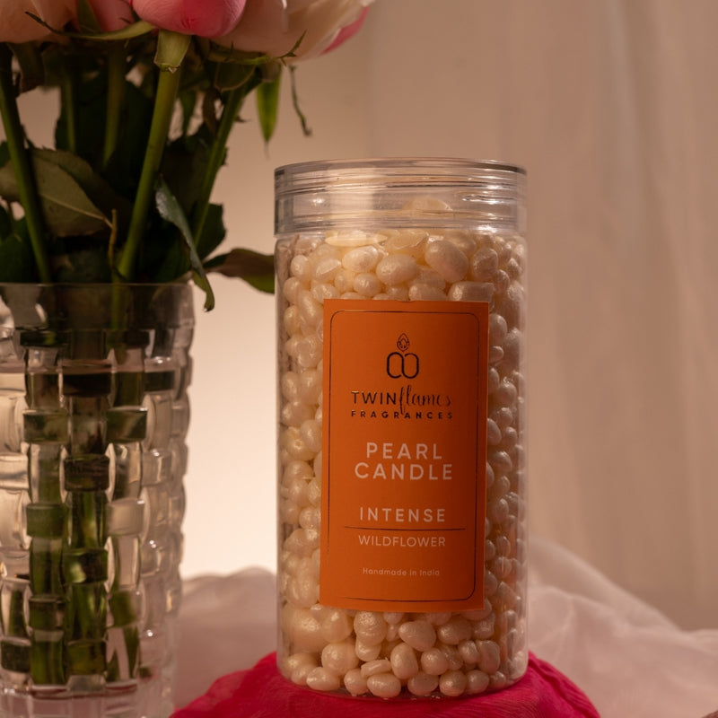 Pearl (Moti) Candle  Jar –  Wildflower Scented