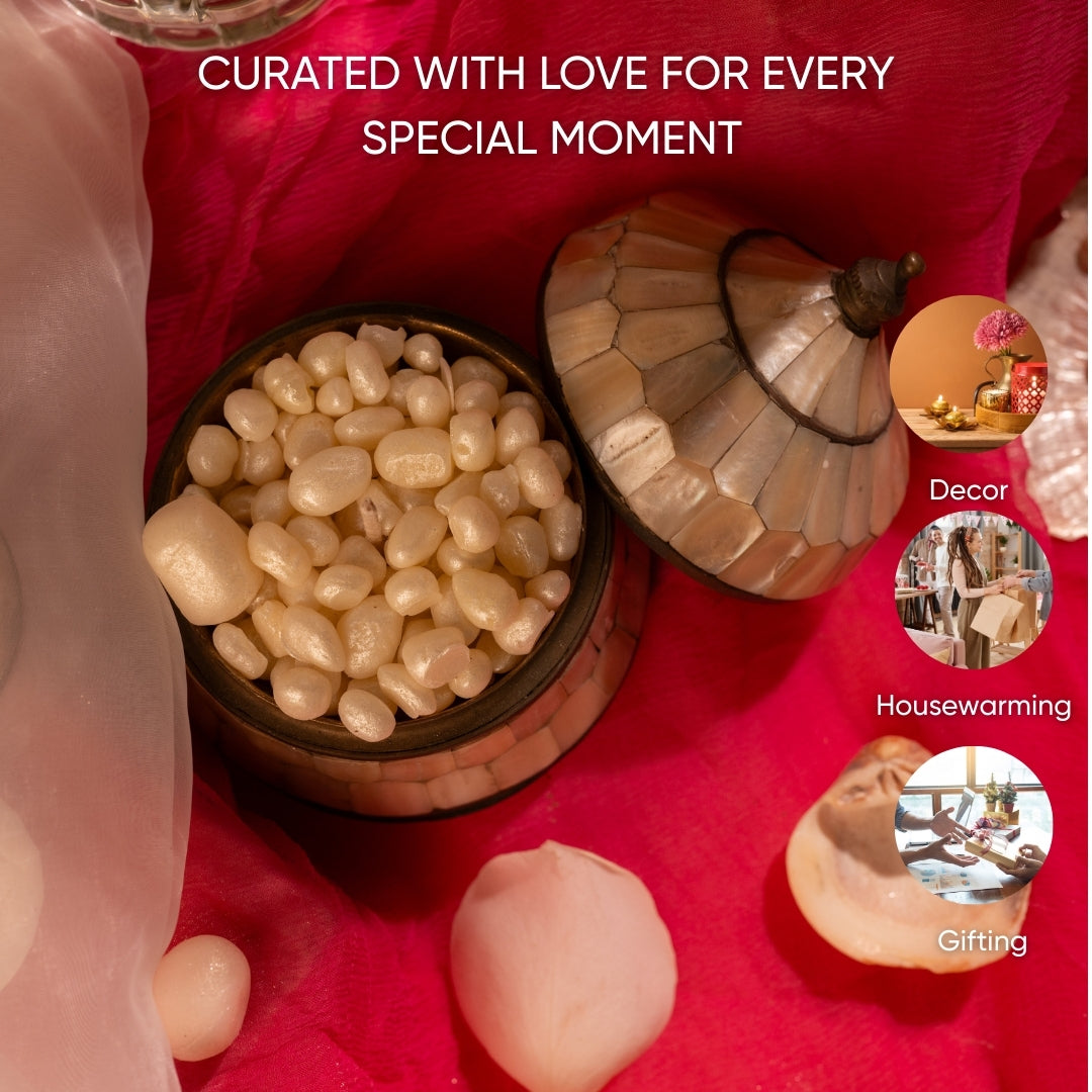 Pearl (Moti) Candle Jar –  Wildflower Scented