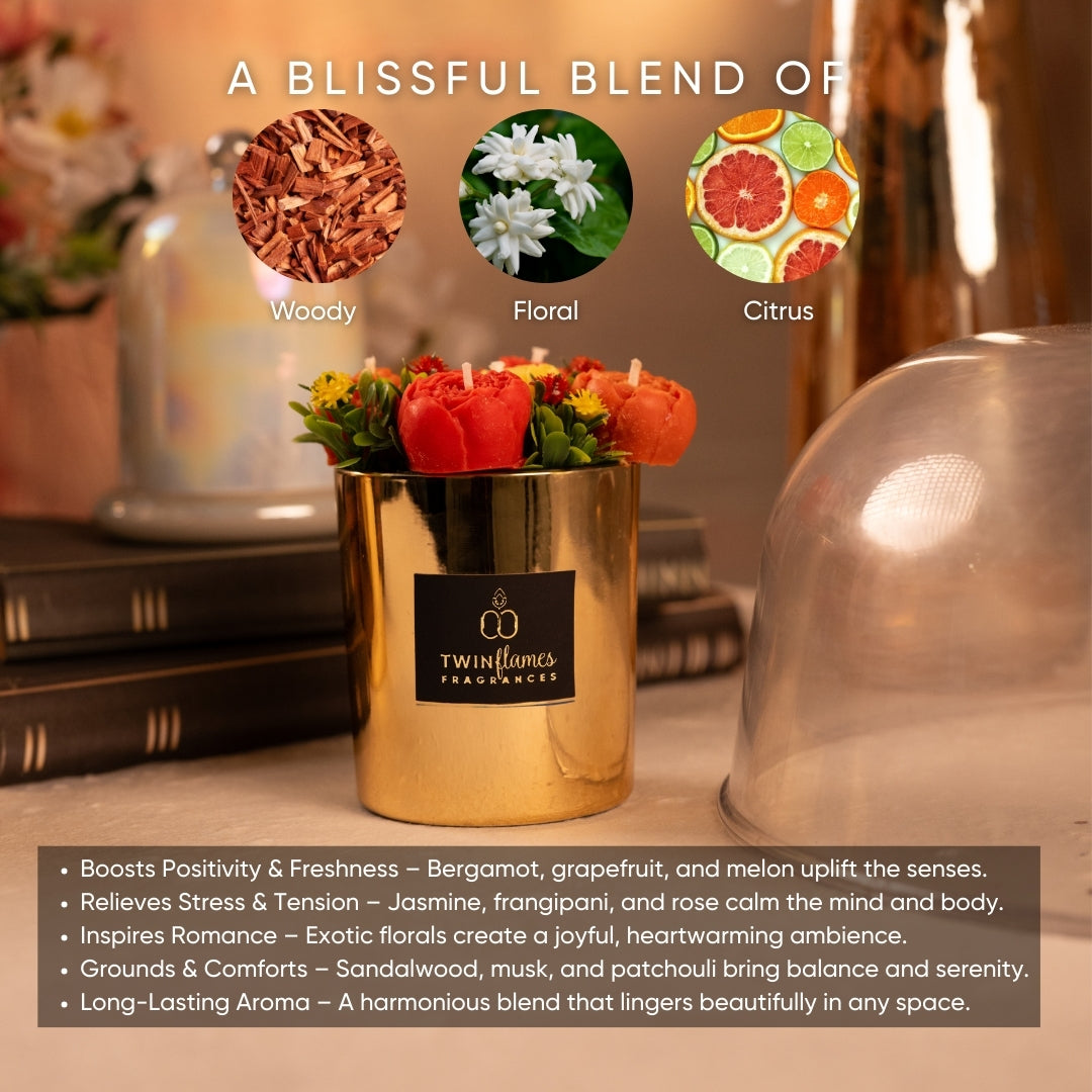 Flower Bouquet Jar Candle