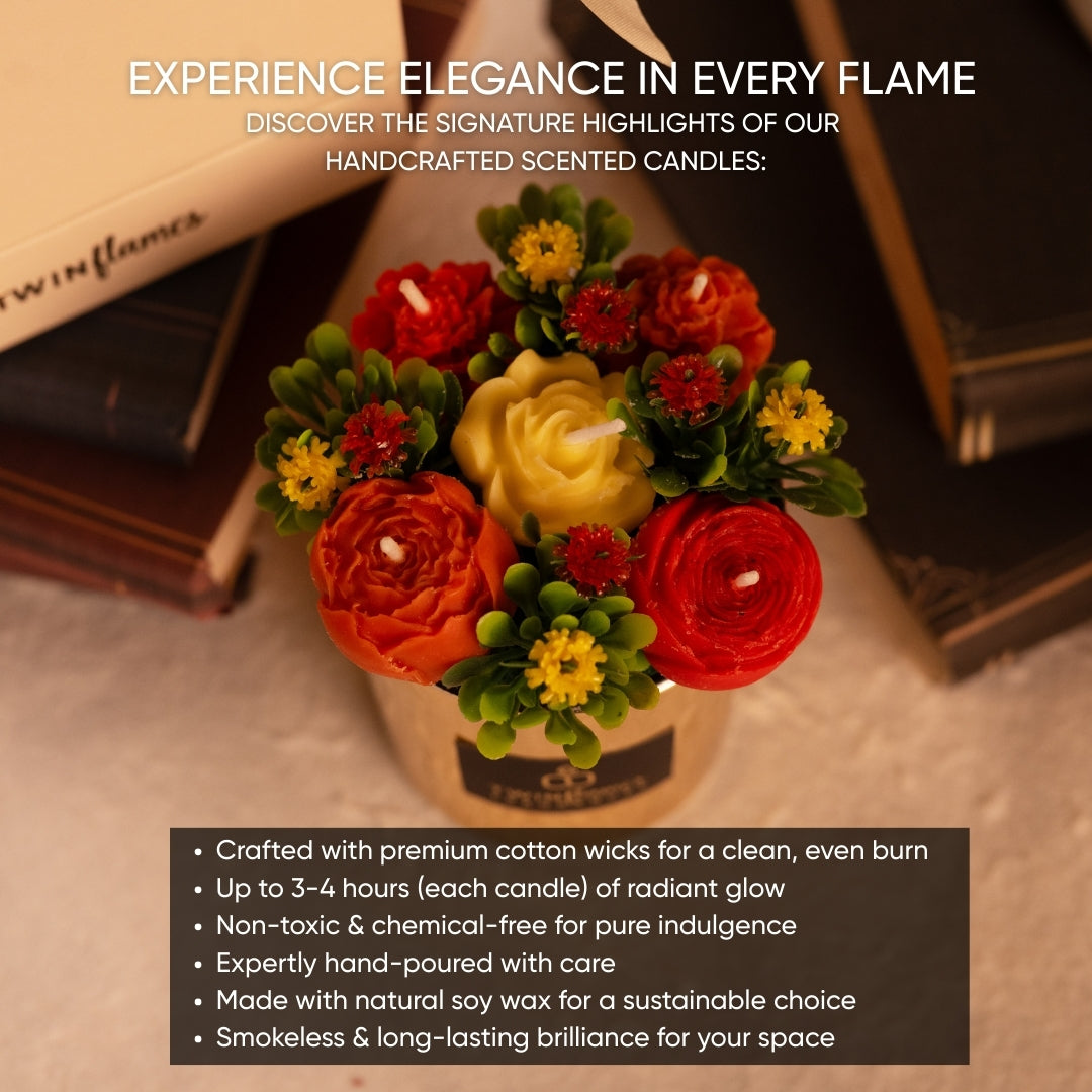 Flower Bouquet Jar Candle