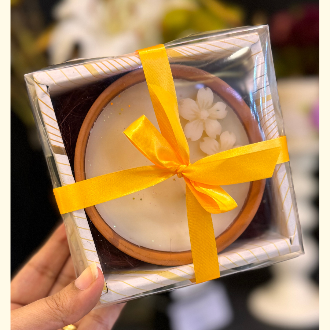 Earthen Candle (Scented) Twin Flames India