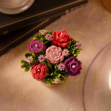 Flower Bouquet Jar- Candle