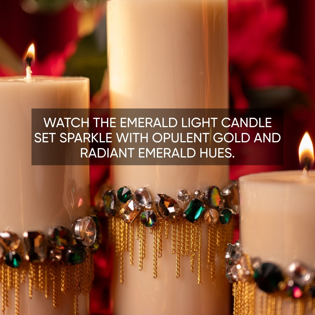 Panna Emerald Light Candle – Luxe Pillar Candle