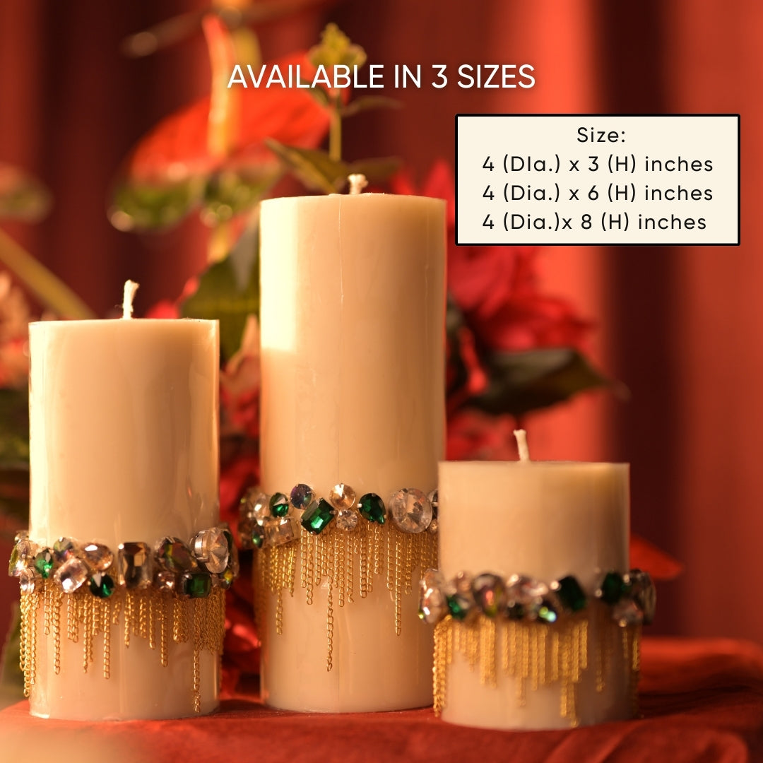 Panna Emerald Light Candle – Luxe Pillar Candle