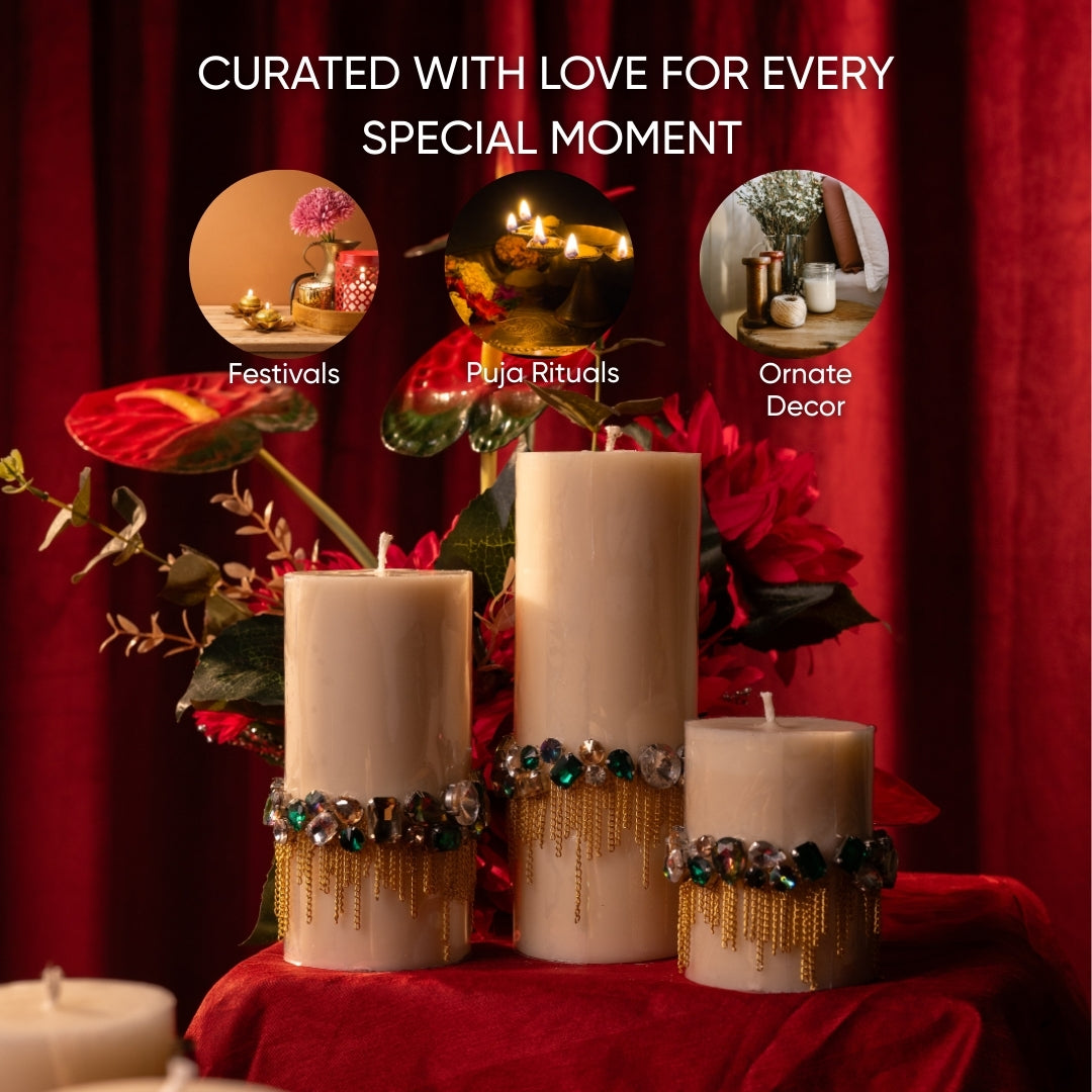 Panna Emerald Light Candle – Luxe Pillar Candle