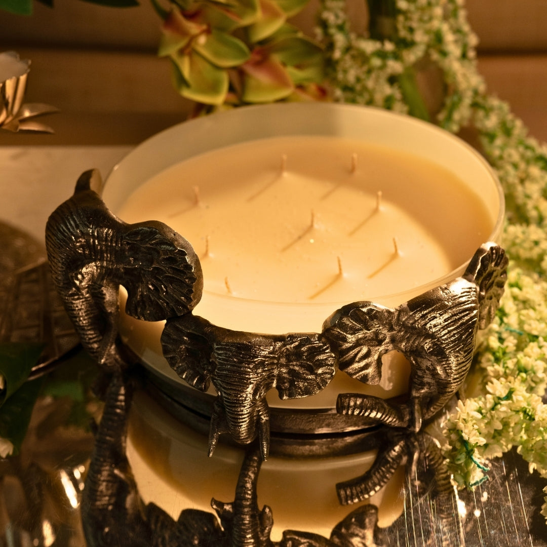 Gajraj Silver Urli Candle