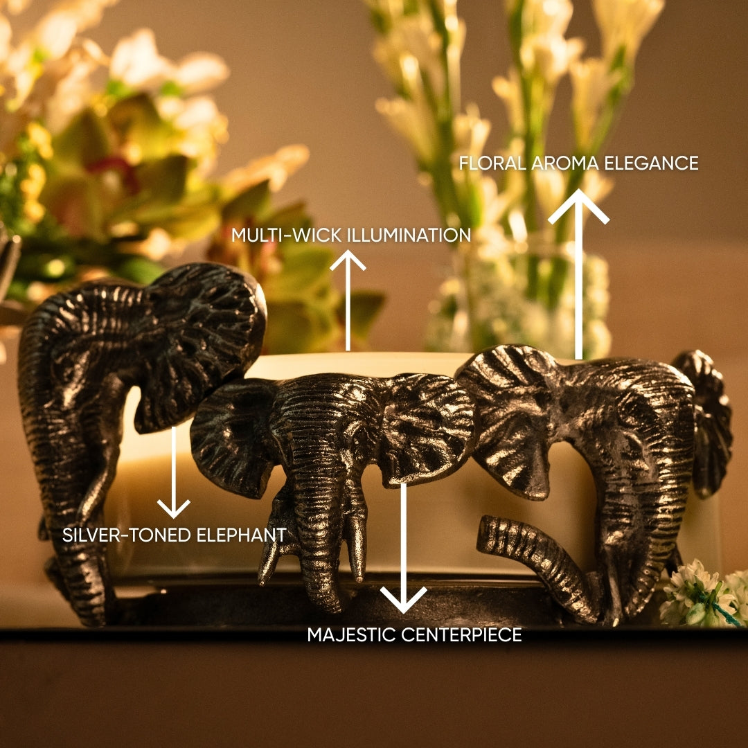 Gajraj Silver Urli Candle