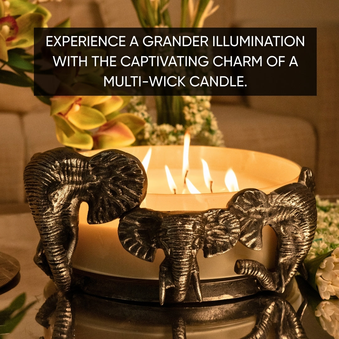 Gajraj Silver Urli Candle