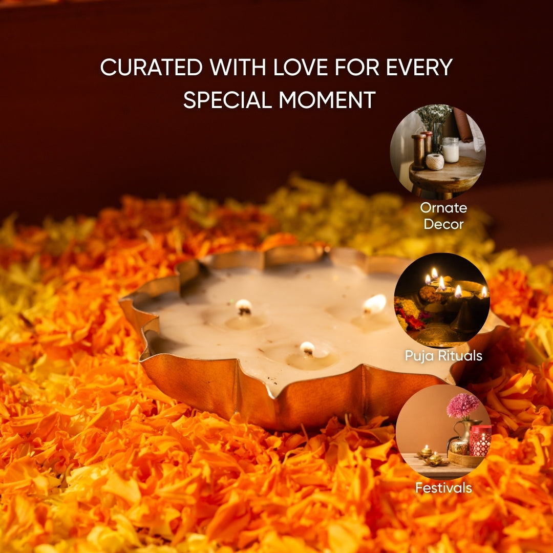 Lotus Urli Candle | Decor Accent with Luxurious Fragrance