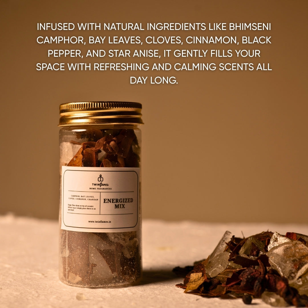 Vibhuti- Eternal Calm Set - Camphor Mix Jar, Lotus Urli Candle and Tealight Diffuser