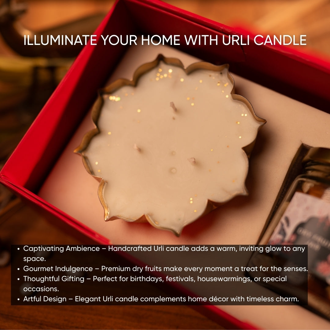 Vibhuti- Eternal Calm Set - Camphor Mix Jar, Lotus Urli Candle and Tealight Diffuser
