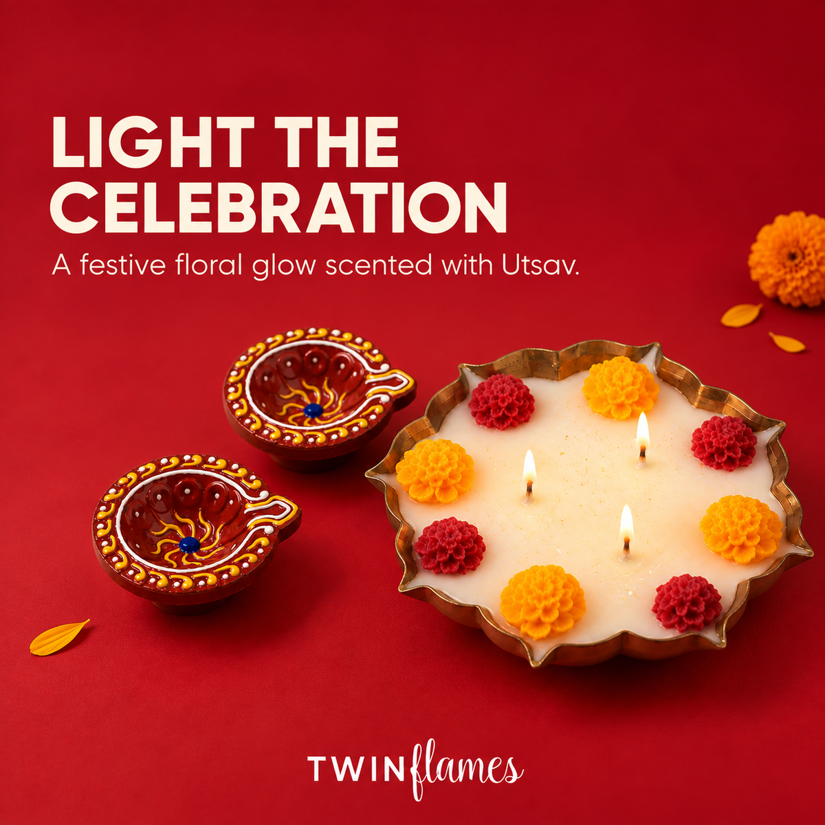 Phool – Urli & Diya Candle Set