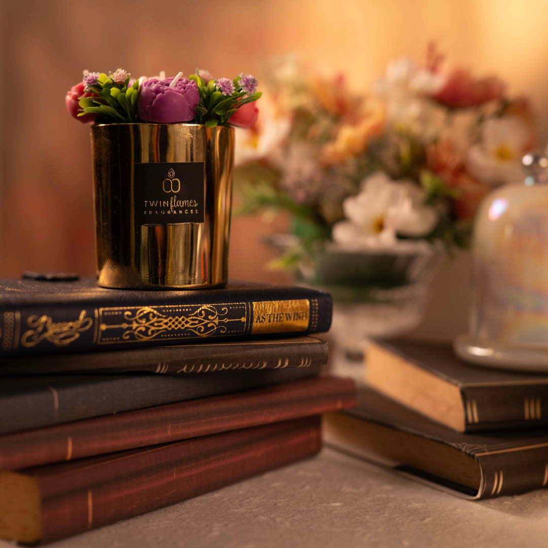 Flower Bouquet Jar- Candle