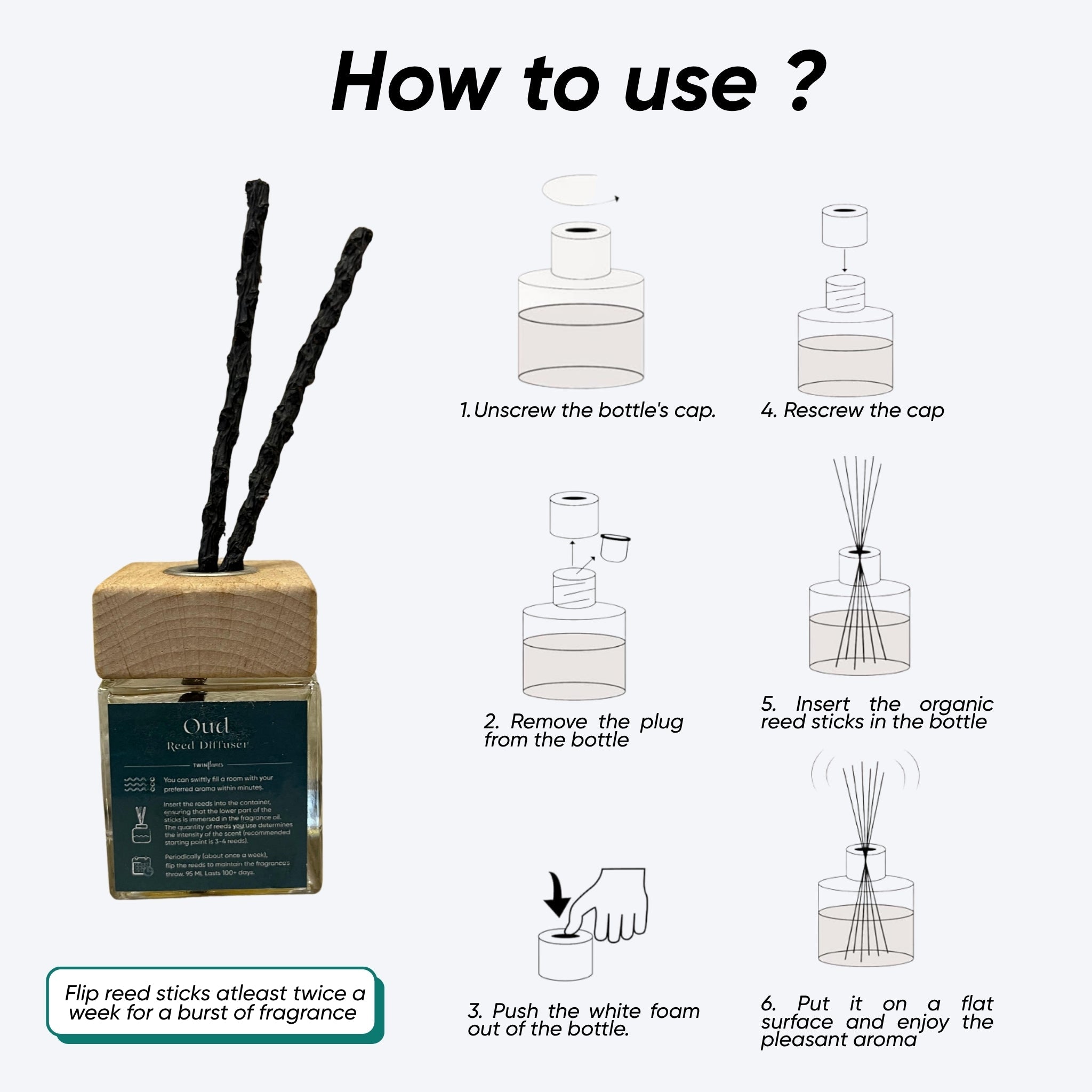 Reed Diffuser | Oud Twin Flames India