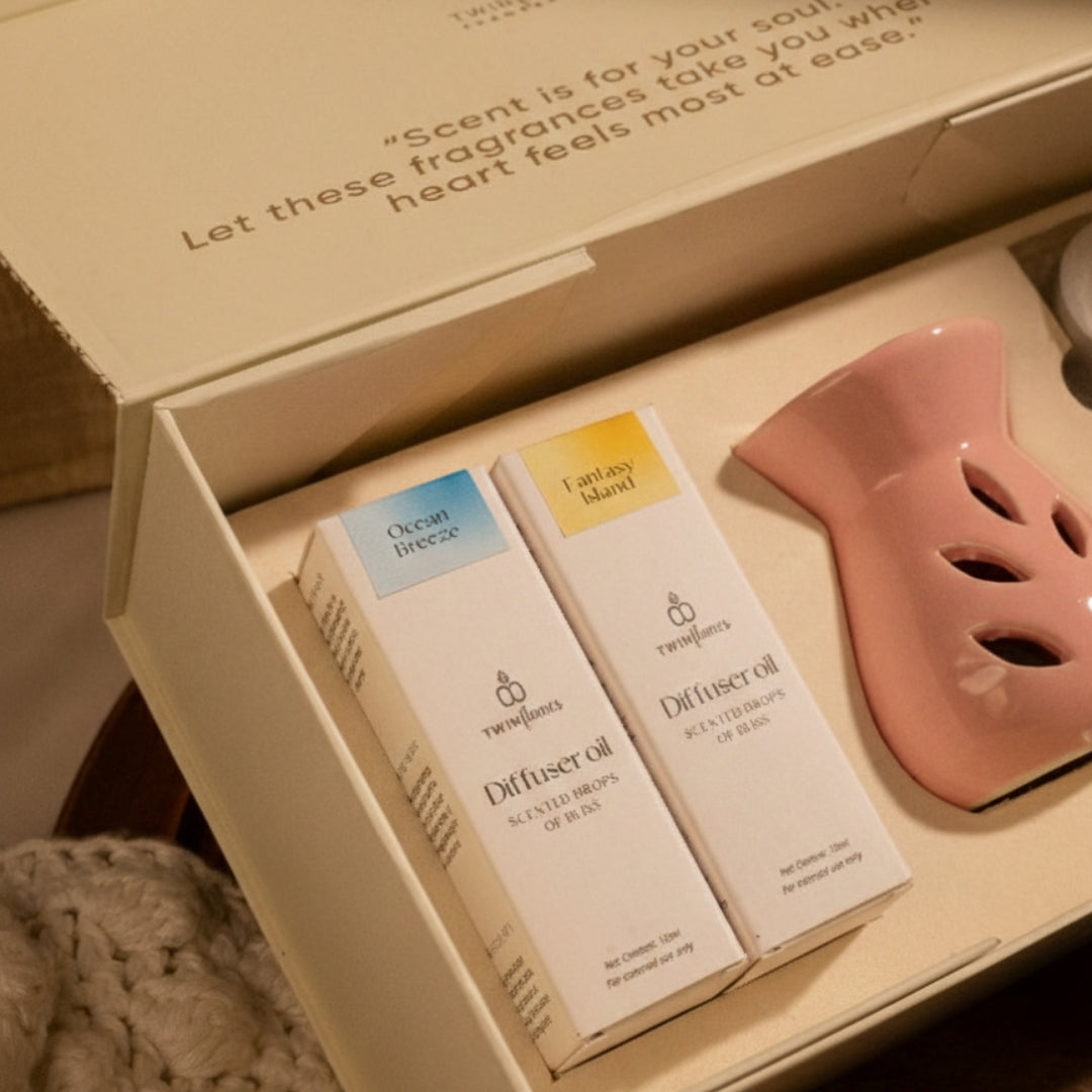 Luminous Love Box – Tea Light Diffuser Set with Oils & Candles