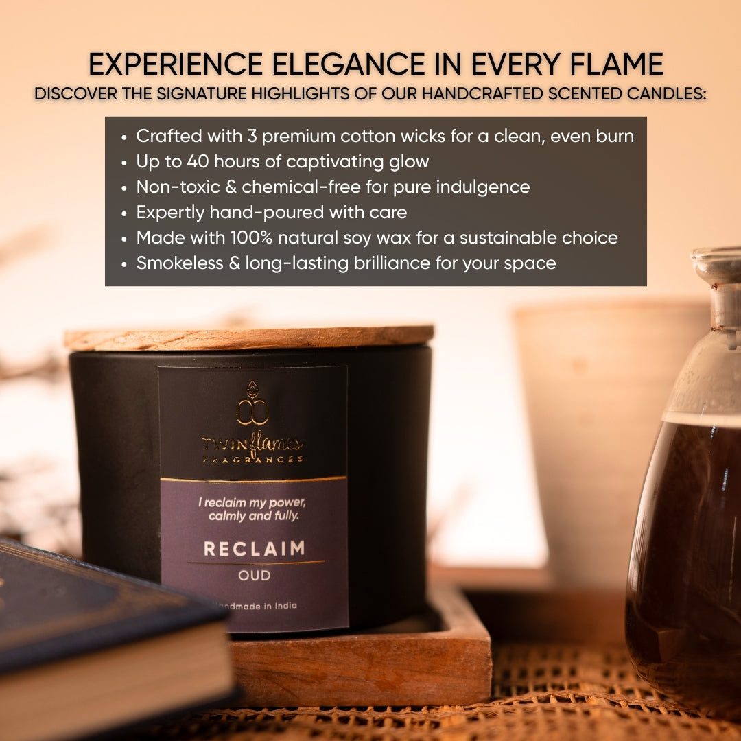 Reclaim – Oud Scented Affirmation Candle