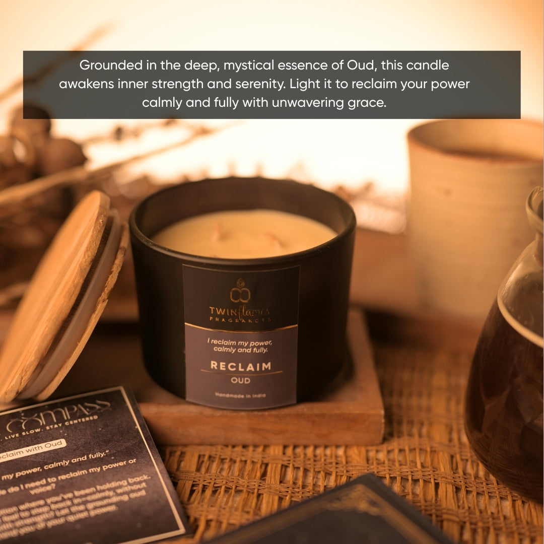 Reclaim – Oud Scented Affirmation Candle