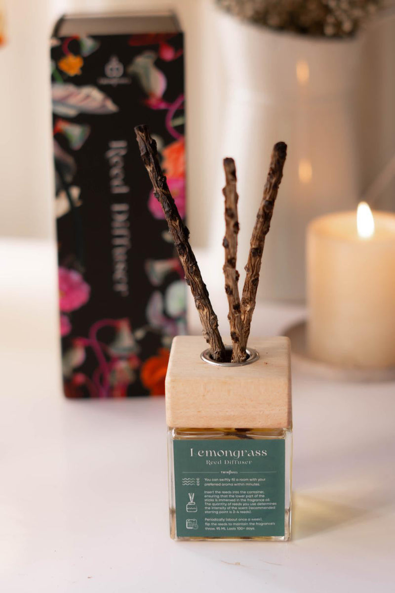 Reed Diffuser | Lemongrass Twin Flames India