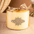 Decorative Diamond Pillar Candle (Kolkata Delivery only) Twin Flames India