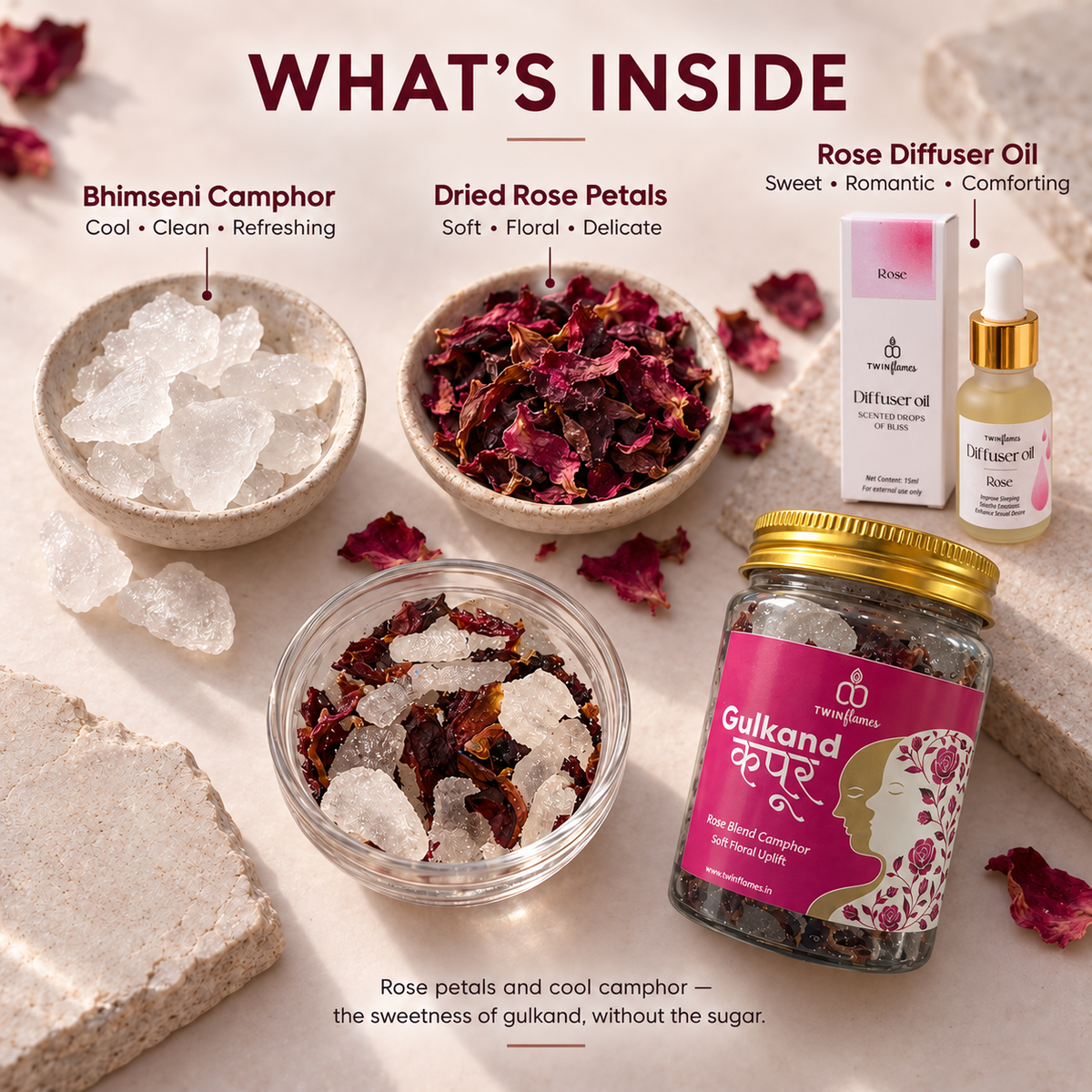 GULKAND कपूर - Rose Blend Camphor