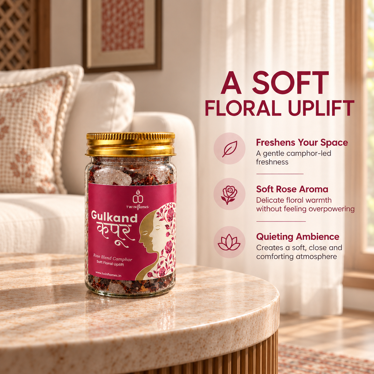 GULKAND कपूर - Rose Blend Camphor