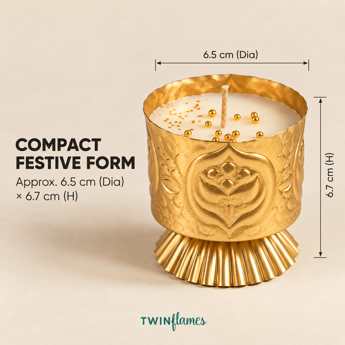 Golden Pedestal Candle