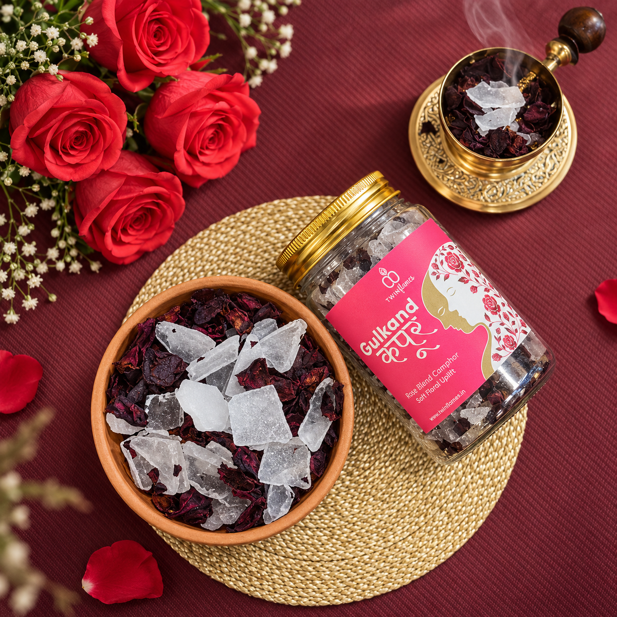 GULKAND कपूर - Rose Blend Camphor