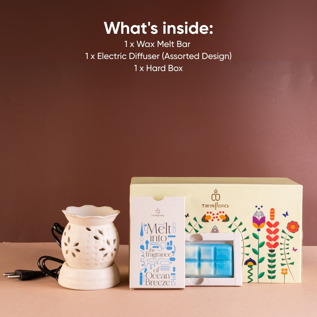 Impressive Box: Wax Melts & Electric Diffuser Set - Twin Flames India