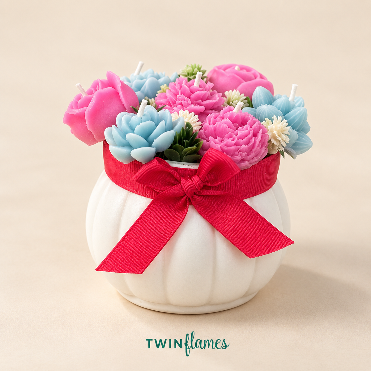 Flower Pot Jar Candle (Assorted Colour)